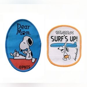 Set of 2 - Peanuts Snoopy Embroidered Patches!  (Sew-On or Glue-On) *Collectable